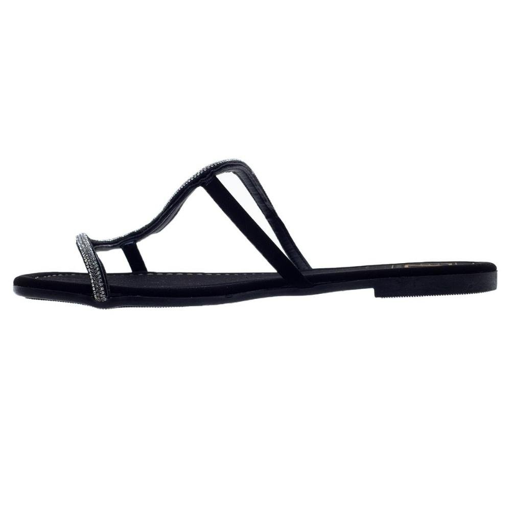 Rasteira Feminina Fashion Fz 02.0519 Preta Preto 2