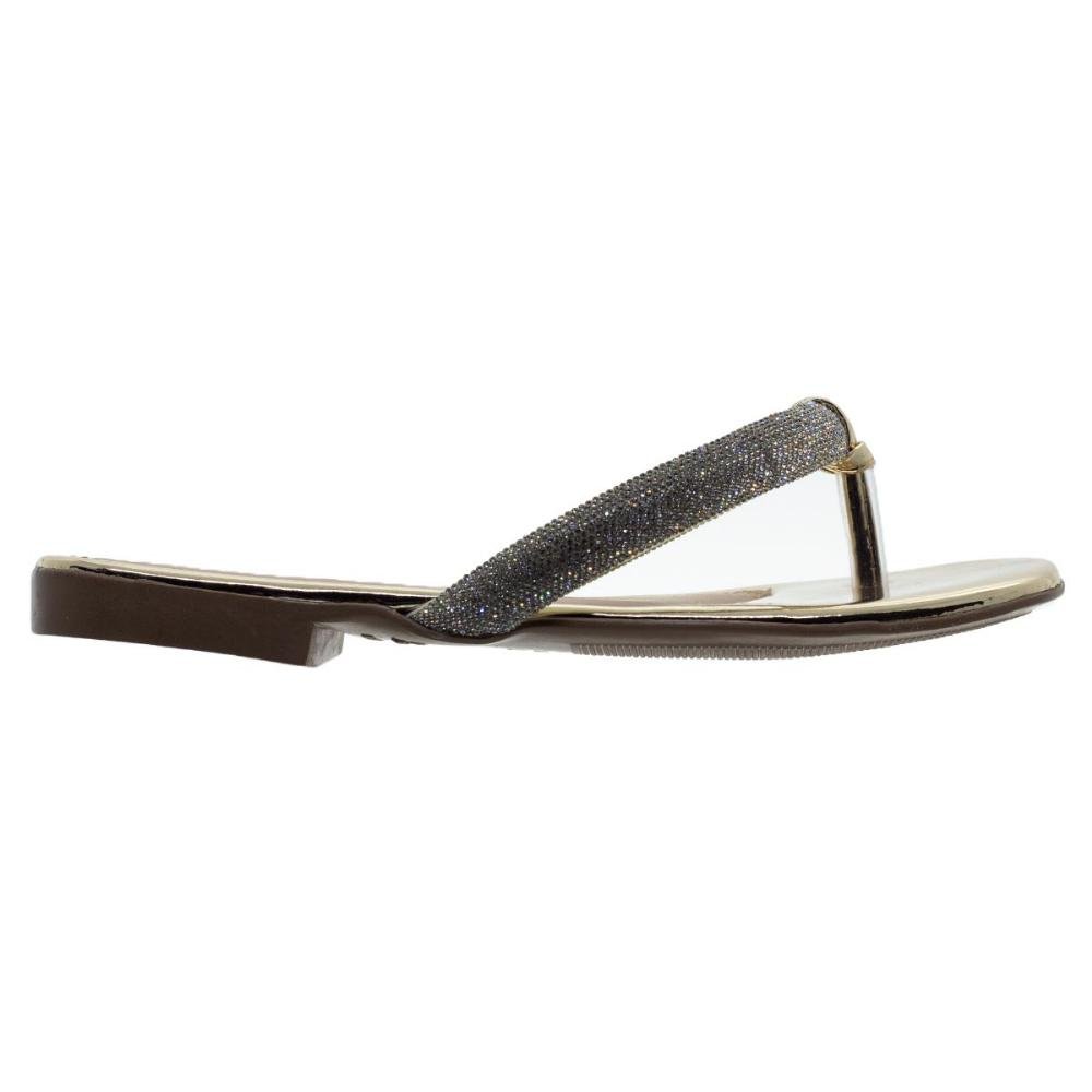 Rasteira Feminina Fashion Fz 02.205 Dourada Dourado 1