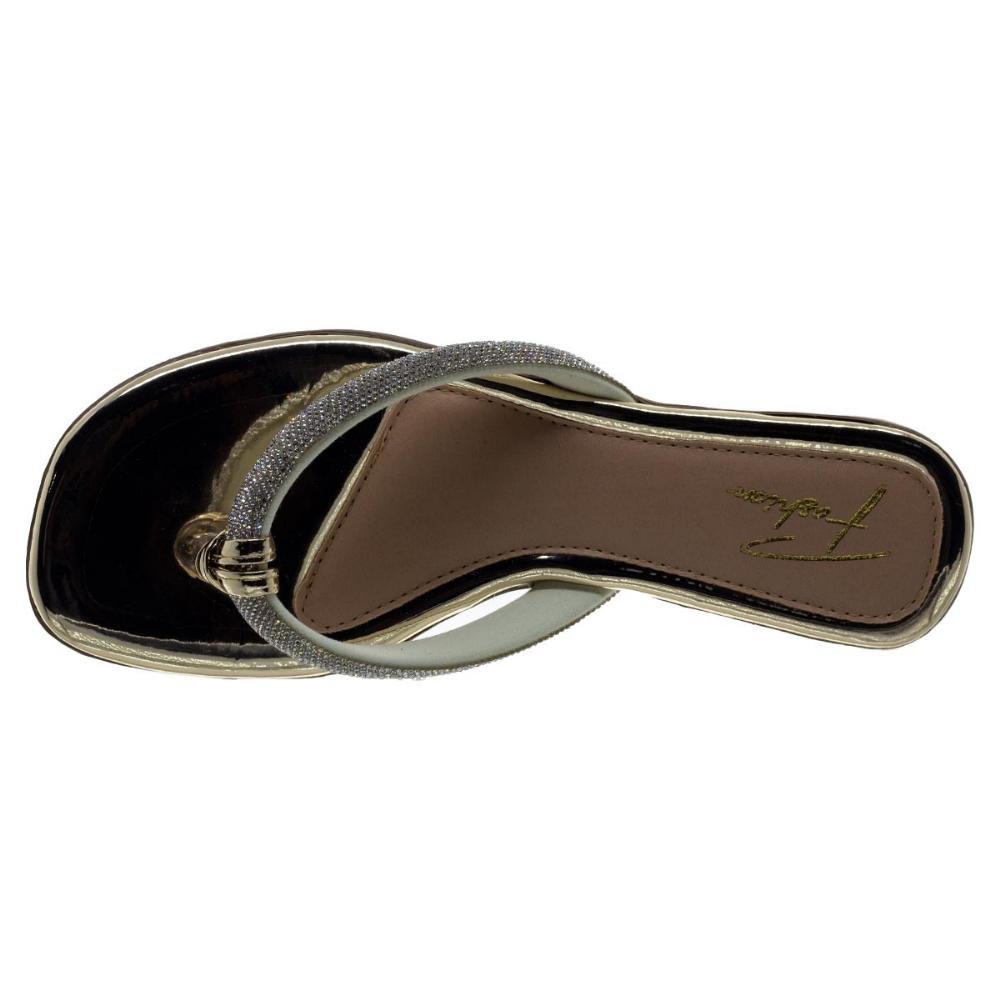 Rasteira Feminina Fashion Fz 02.205 Dourada Dourado 3