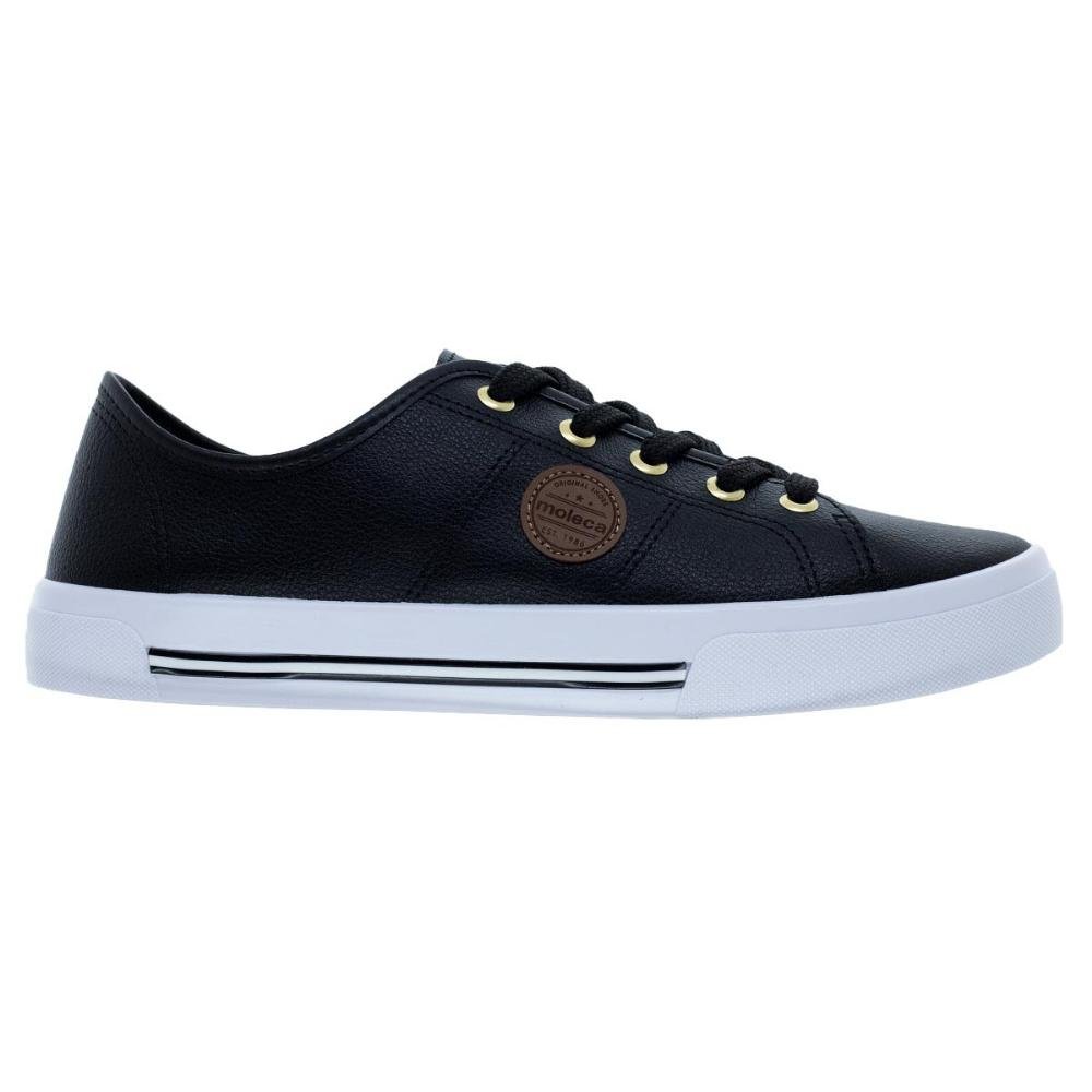 Tenis Casual Feminino Moleca 5667.302 Preto Preto 1