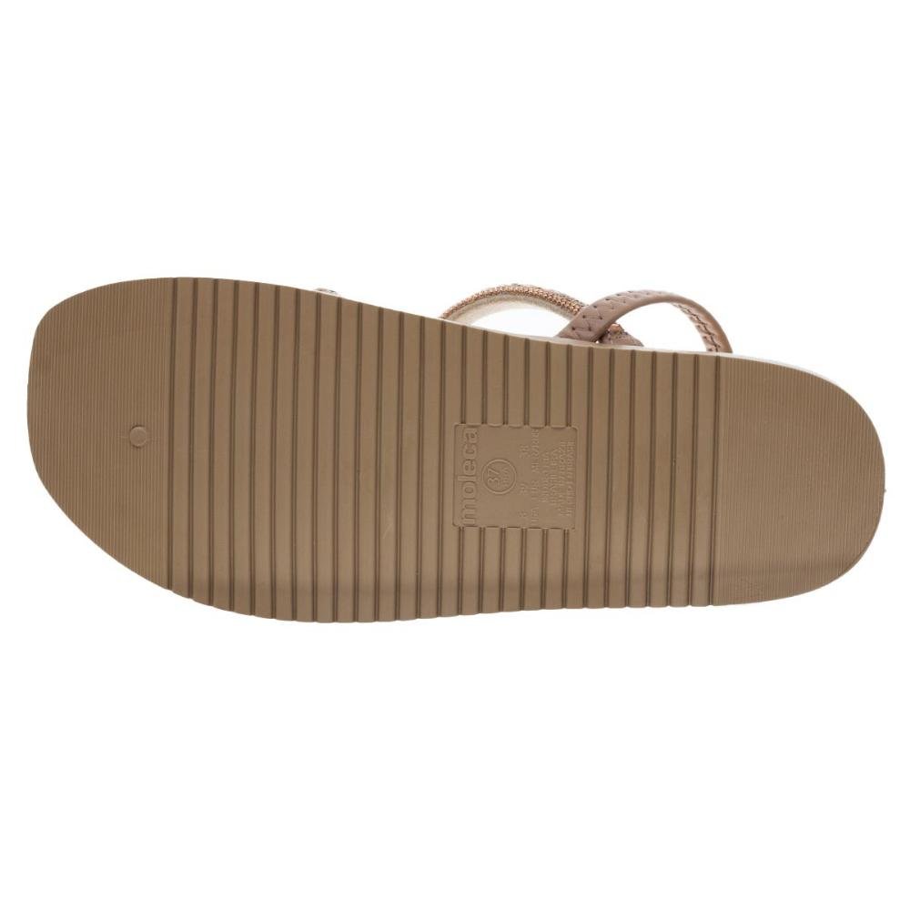 Sandália Rasteira Feminina Moleca 5502.106 Nude Bege 4