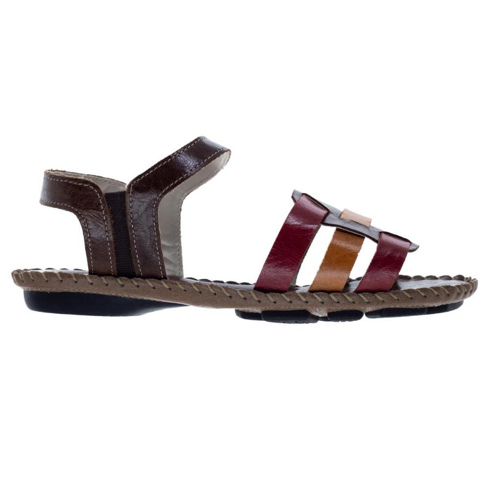 Sandália Rasteira Andacco Jade 12379 Couro Marrom Marrom 1