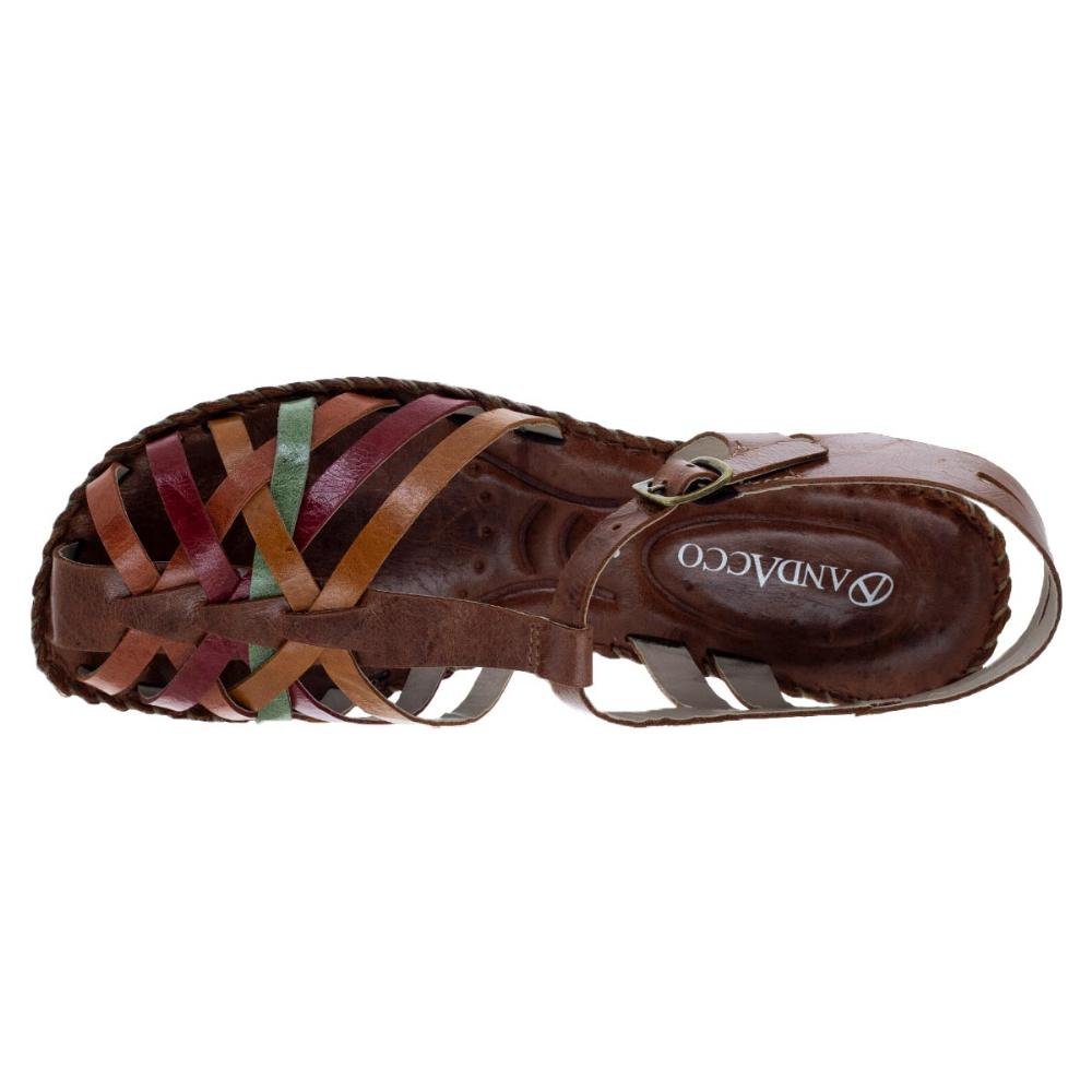 Sandália Rasteira Andacco Jade 12382 Couro Marrom Marrom 3