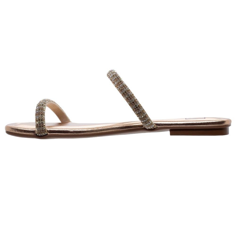 Rasteira Feminina Moleca 5462.129 Ouro Rosado Rosa 2