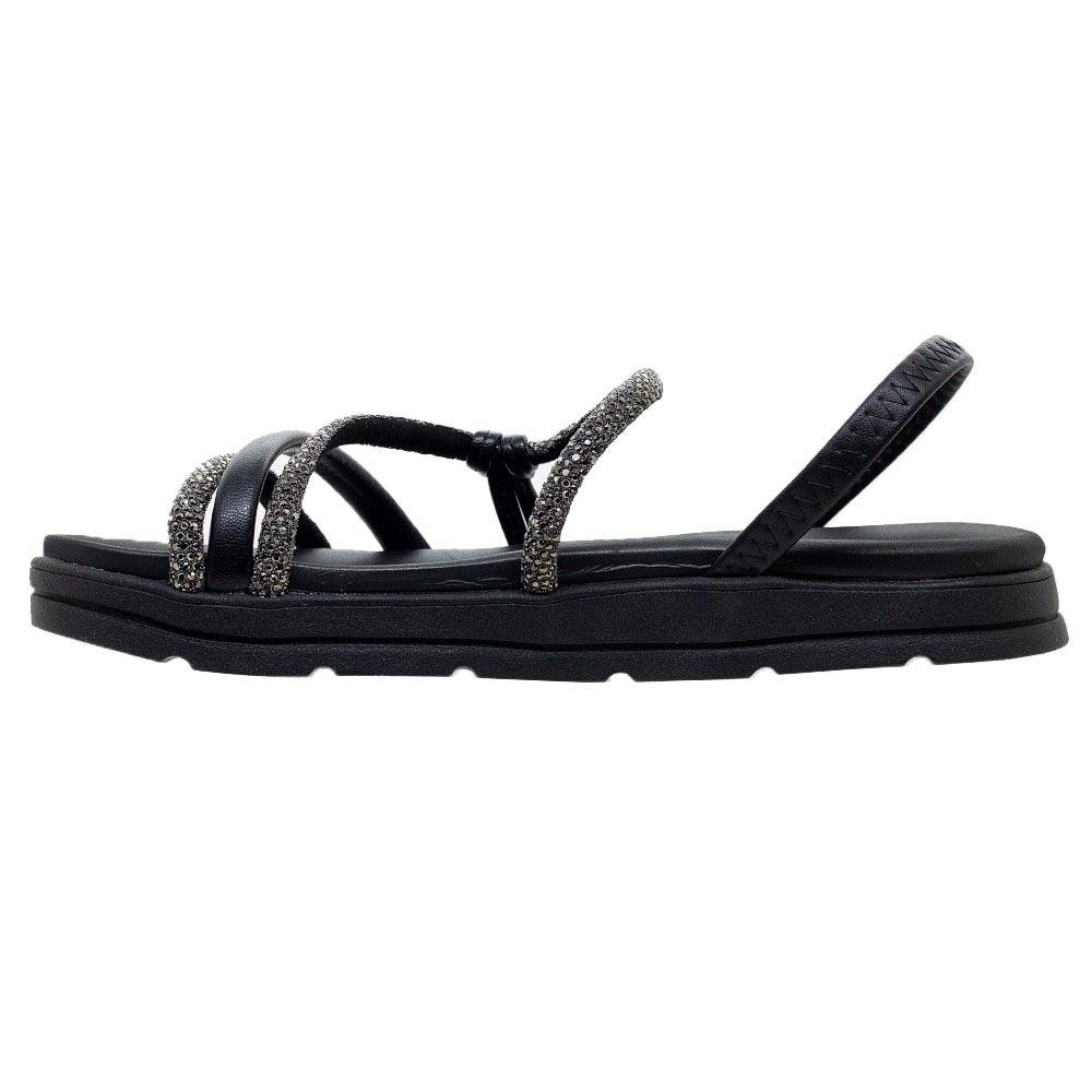 Sandália Papete Feminina Moleca 5490.113 Preto Preto 2