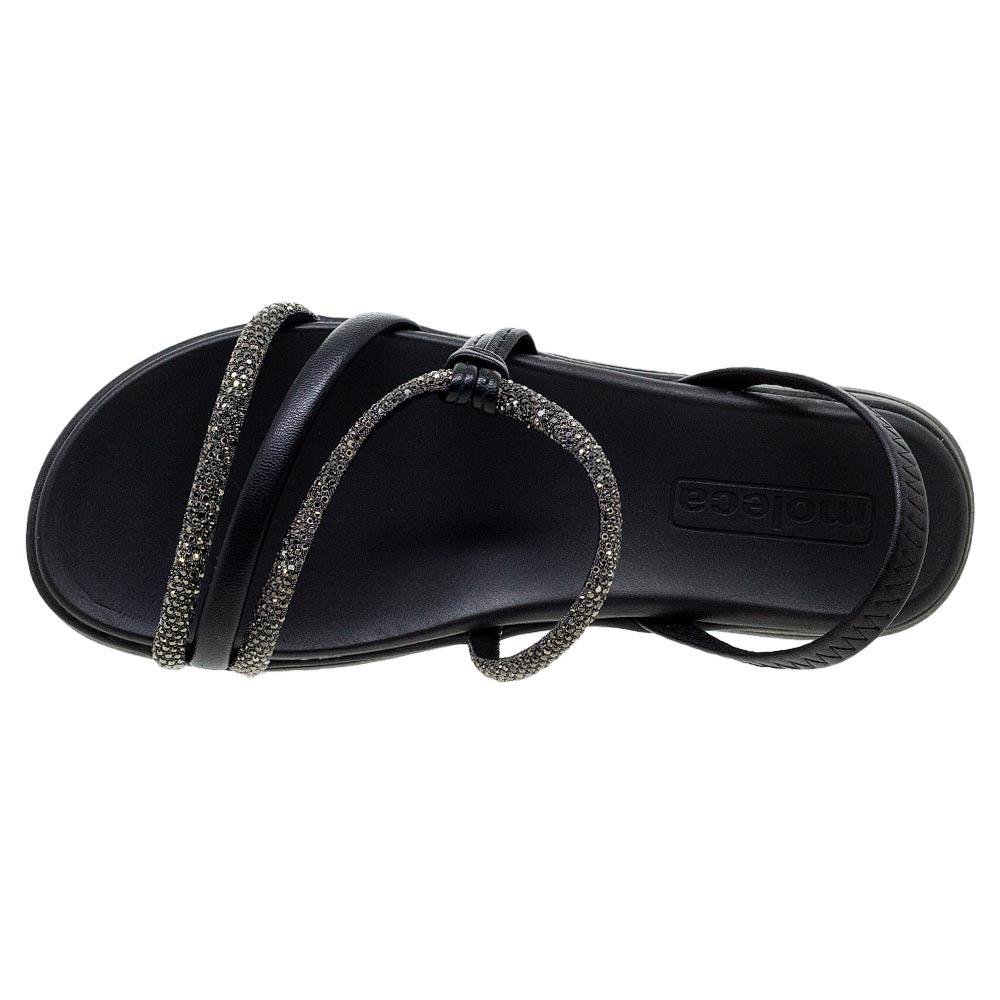 Sandália Papete Feminina Moleca 5490.113 Preto Preto 3