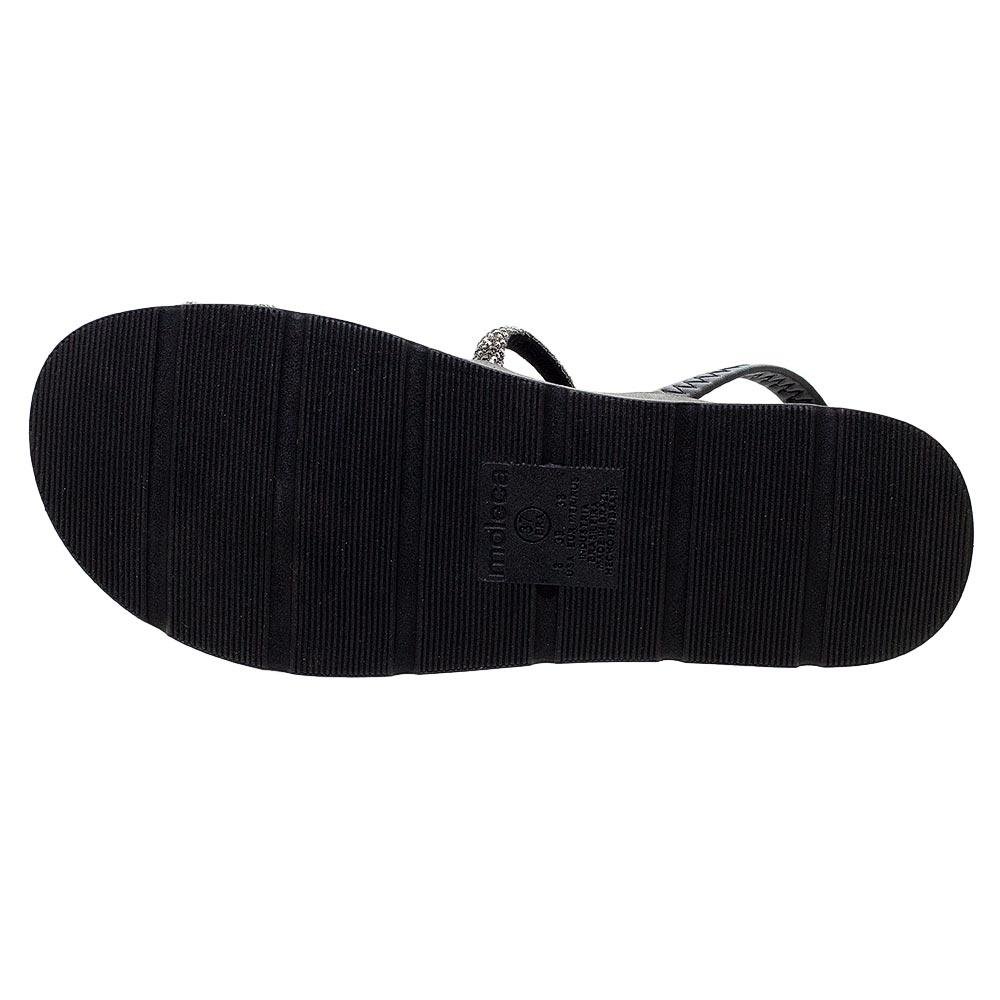 Sandália Papete Feminina Moleca 5490.113 Preto Preto 4