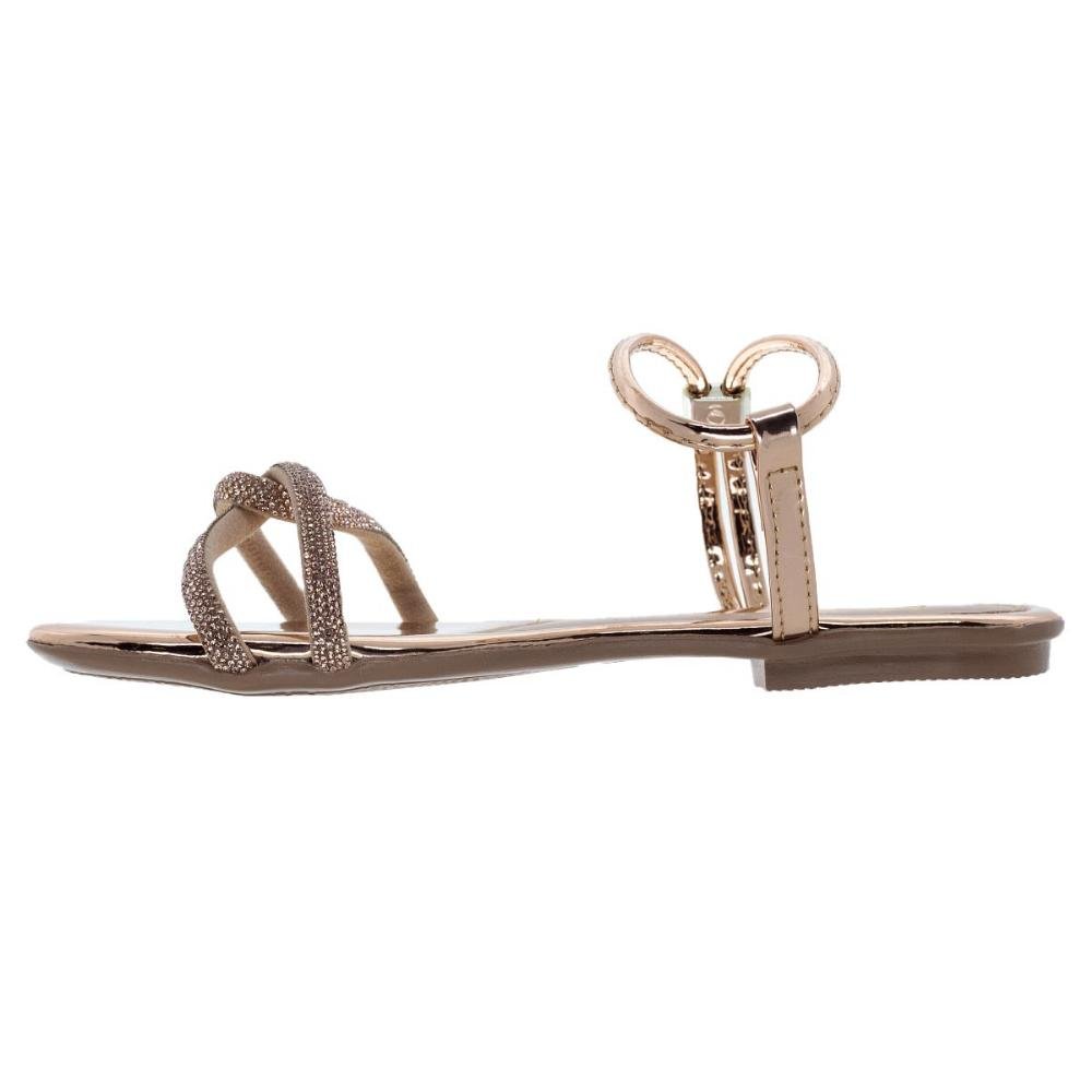 Sandália Rasteira Infantil Menina Fashion Fz 907-65 Dourada Dourado 2