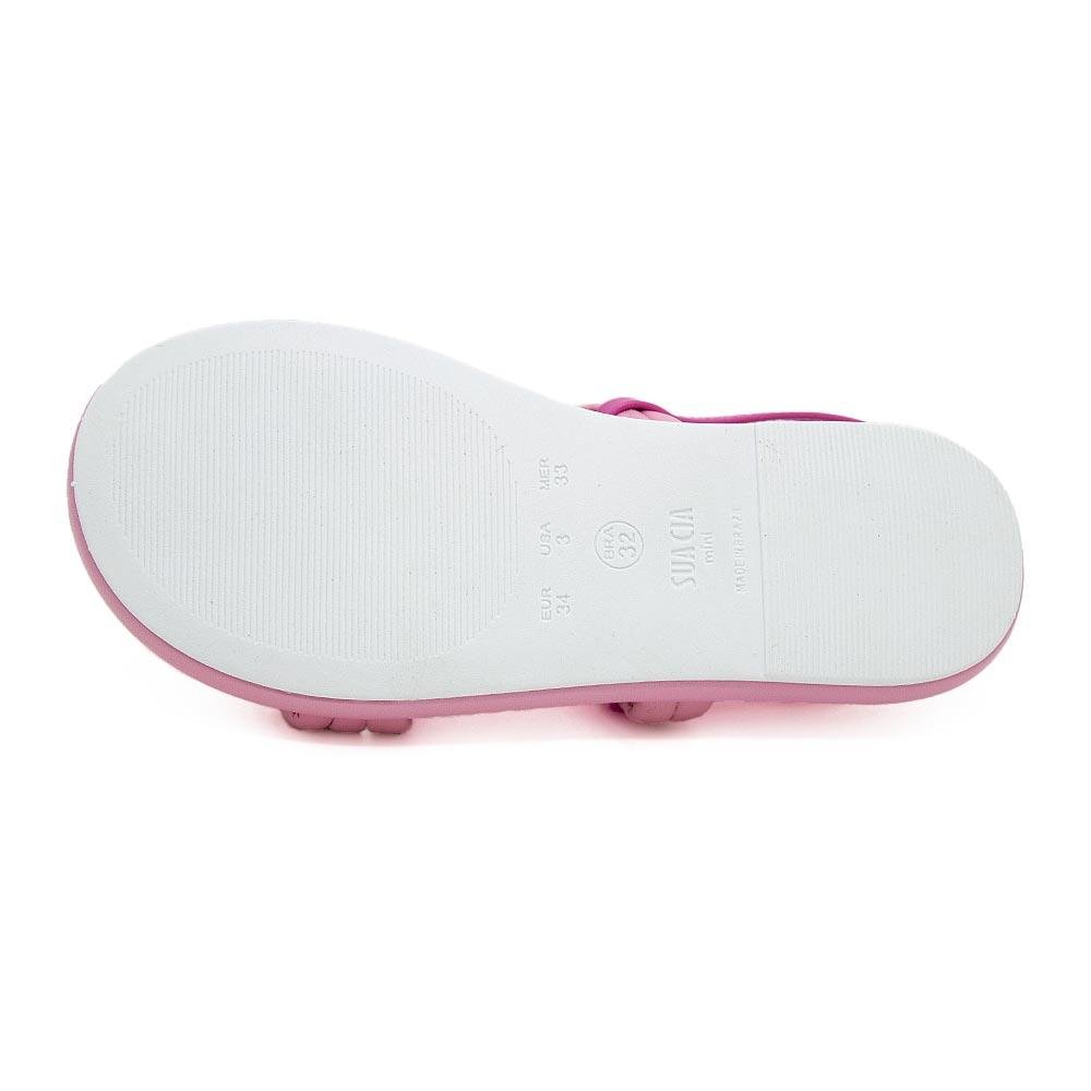 Sandália Rasteira Infantil Menina 9135.51434 Rosa Rosa 4