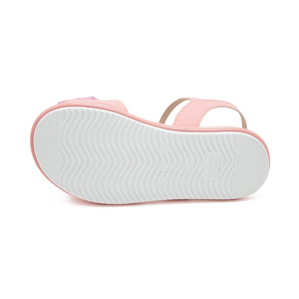 Sandália Rasteira Infantil Menina Mini Sua Cia 7043.00345 Rosa Rosa 4