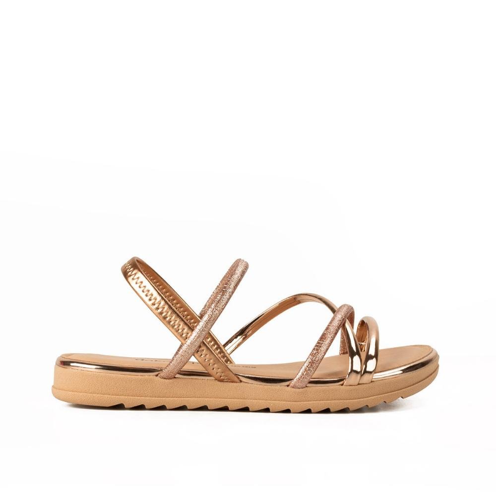 Sandália Feminina Flatform Dakota Y7375 Bronze Dourado 1