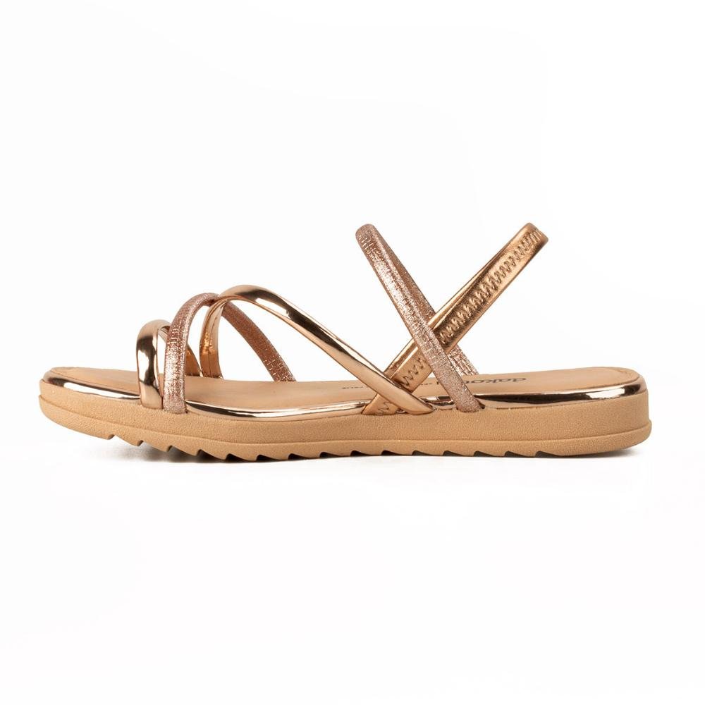 Sandália Feminina Flatform Dakota Y7375 Bronze Dourado 2