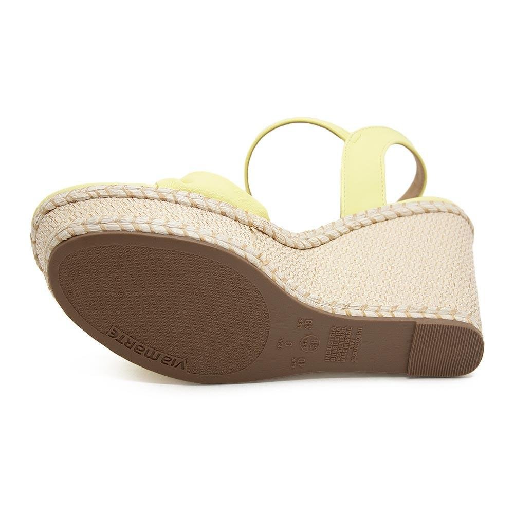 Sandália Anabela Alta Feminina Via Marte 22-14502 Amarela Amarelo 4