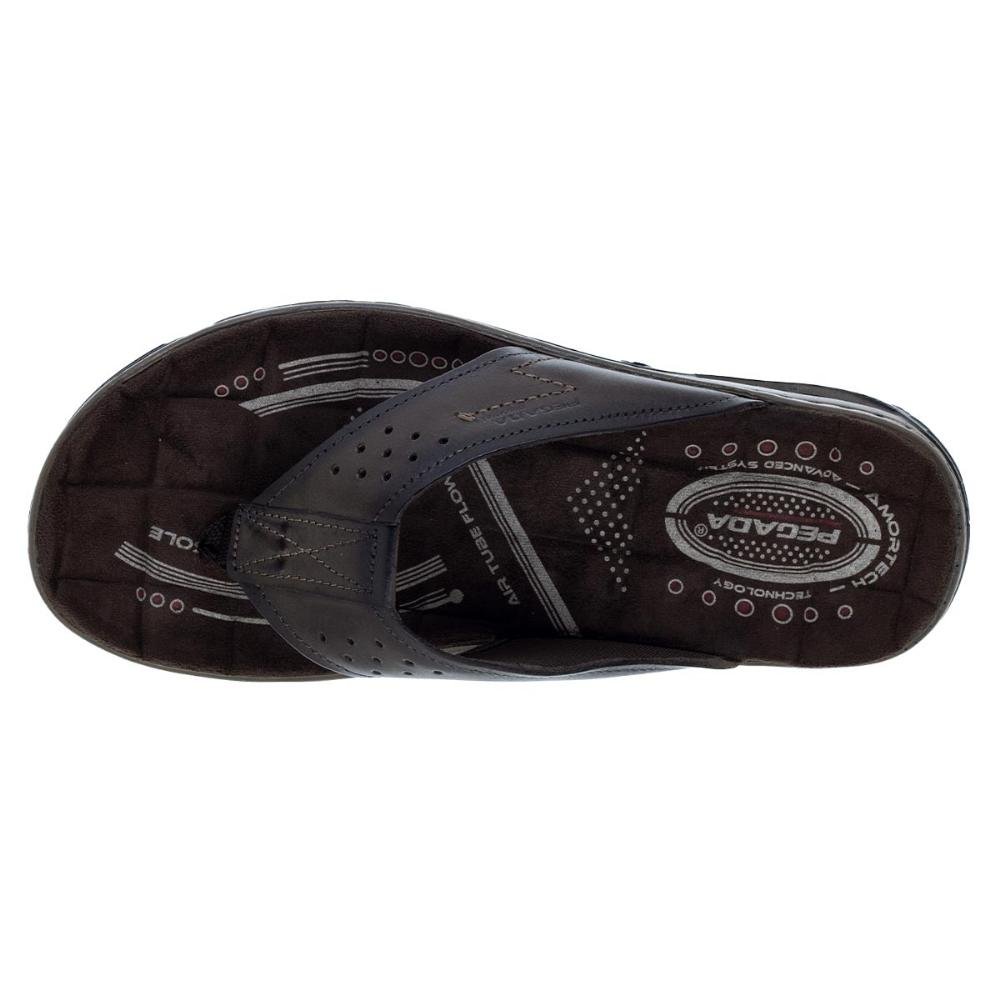 Chinelo Masculino Pegada 131663 Couro Cravo Marrom 4