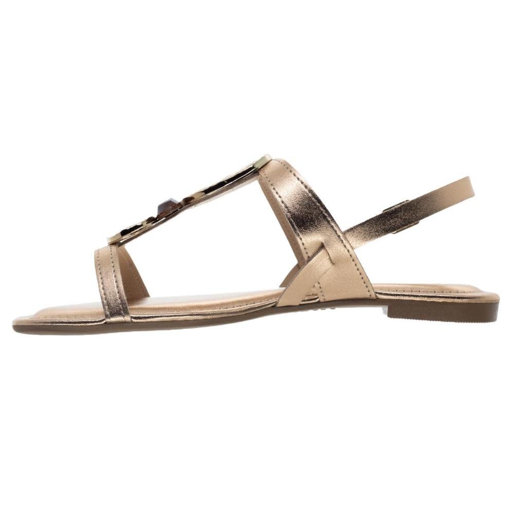 Sandália Rasteira Metalizada Feminina Dakota Y7982 Rose Dourado 2