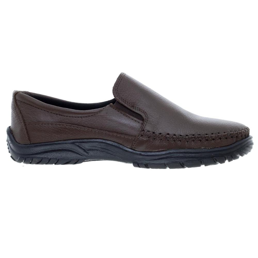 Mocassim Masculino Só Couro 201 Cafe Marrom 1