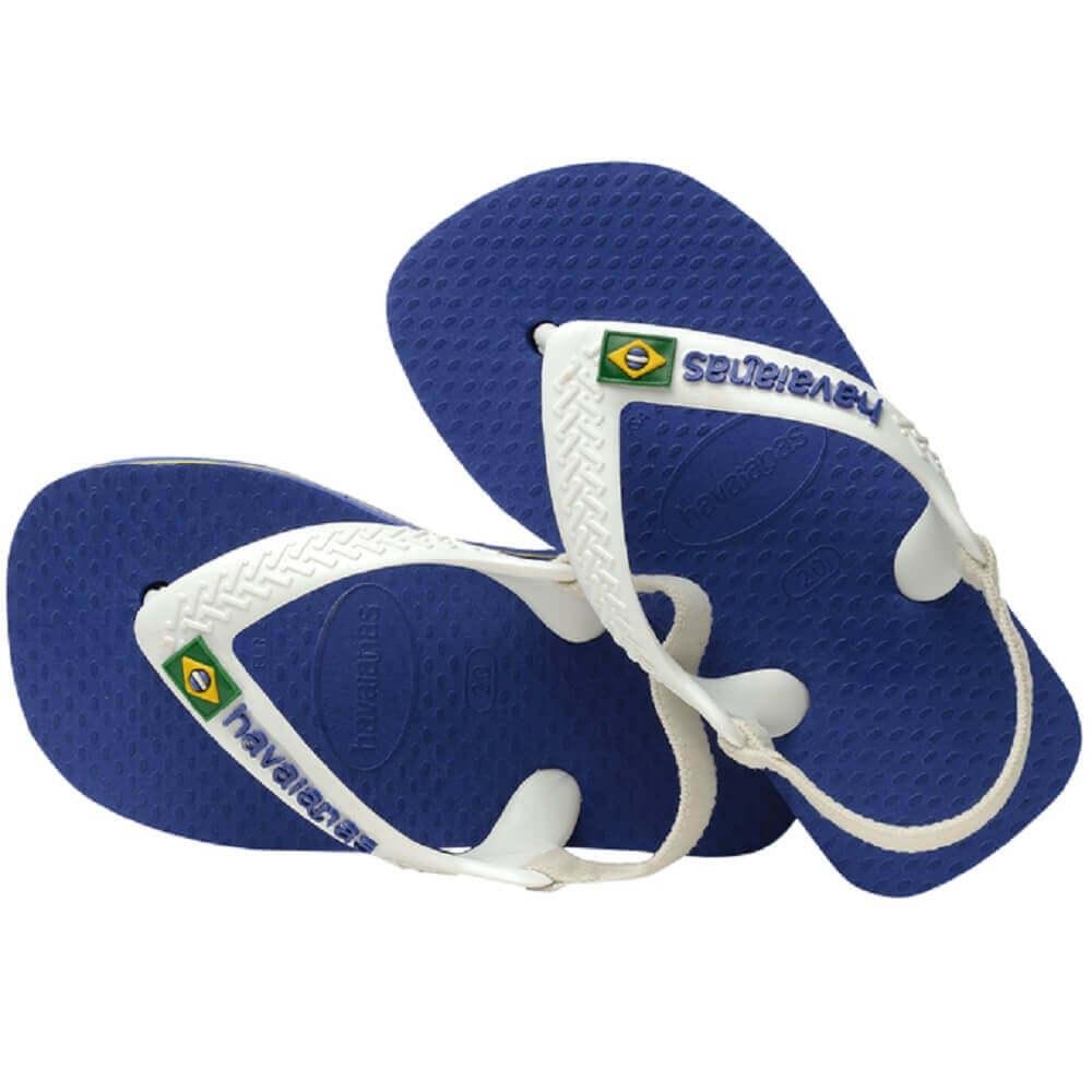 Chinelo Havaianas Baby Brasil Logo Menino Azul Azul 4