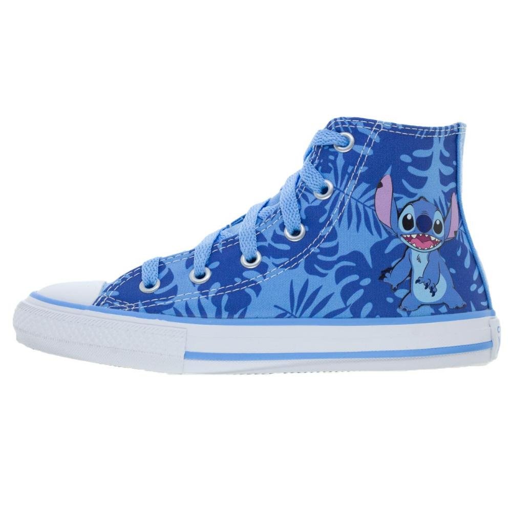 Tênis Infantil Unissex Cano Alto All Star Stitch CK12980001 Azul Azul 2