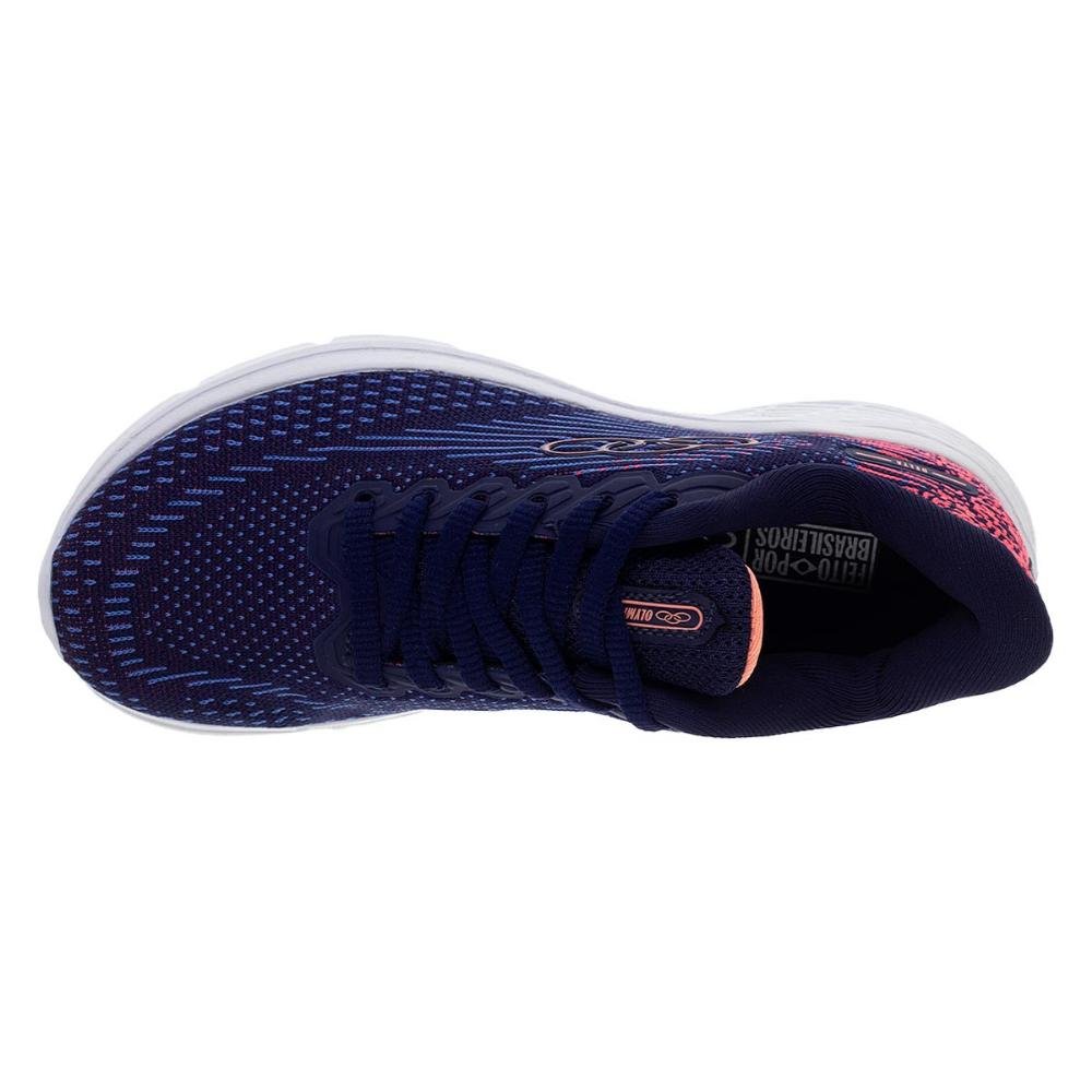 Tênis Olympikus Infantil Menina Delta Kids 134 Coral Azul 3