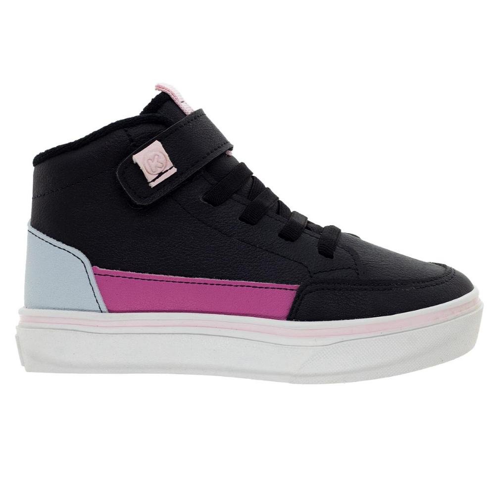 Tênis Casual Infantil Menina Klin 256077000 Preto Preto 1