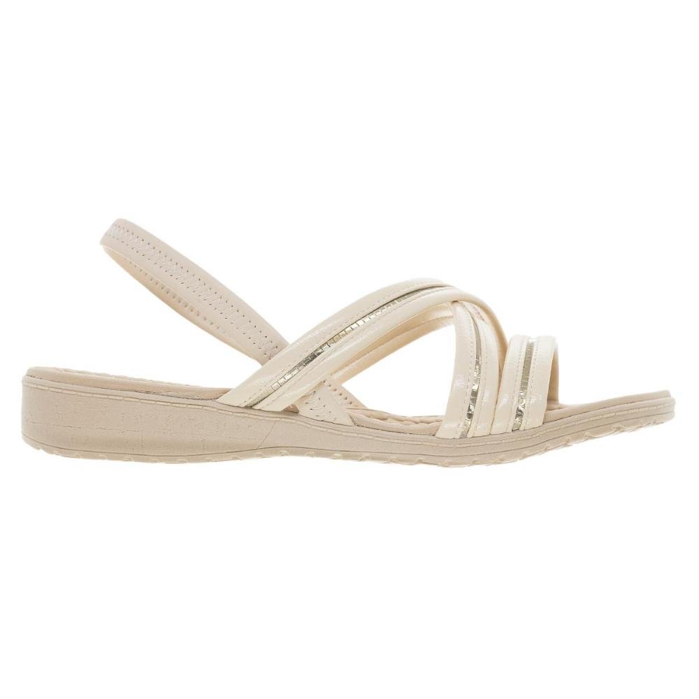 Sandália Rasteira Feminina Campesi CP502 Creme Bege 1