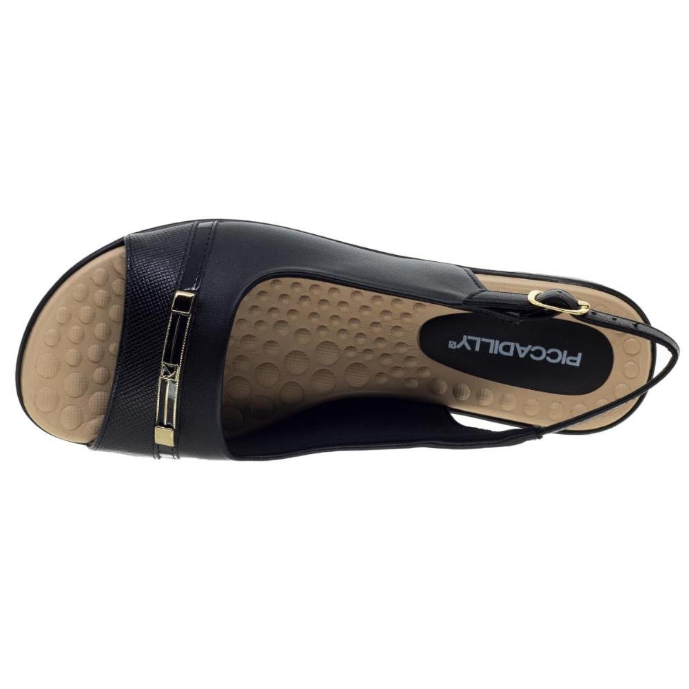 Sandália Joanete Feminina Piccadilly 500380 Preto Preto 3