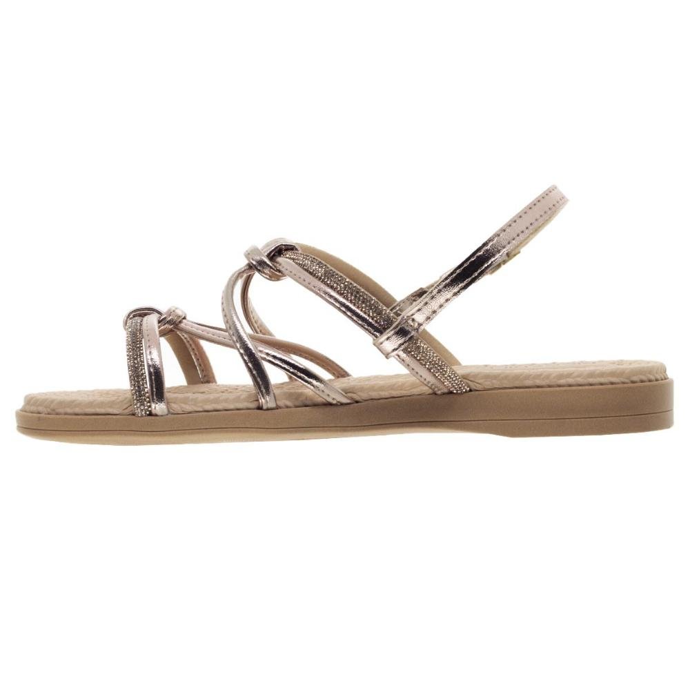 Sandália Rasteira Feminina Piccadilly 513011 Rose Bege 2