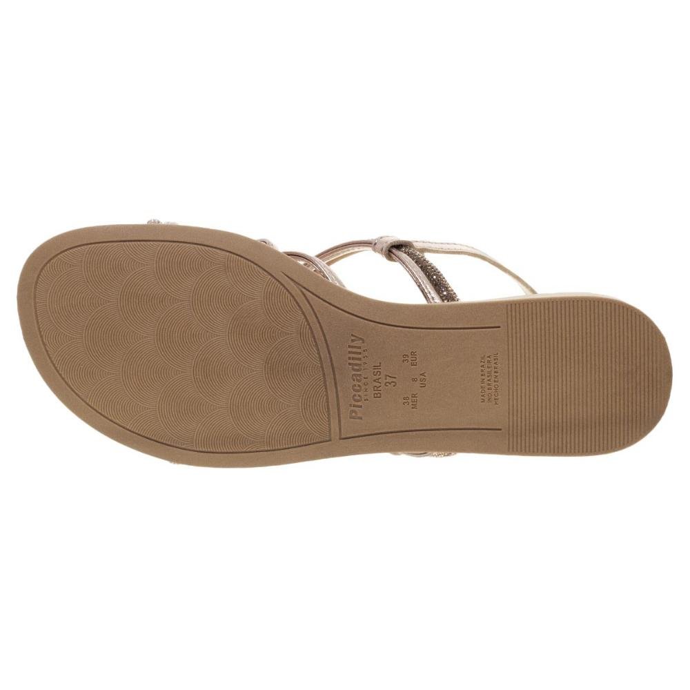 Sandália Rasteira Feminina Piccadilly 513011 Rose Bege 4