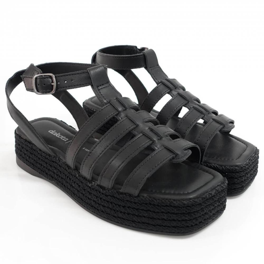 Sandália Feminina Fisherman Dakota Y0412 Preta Preto 4
