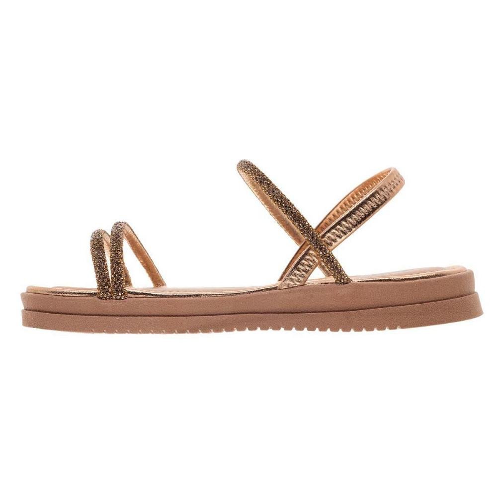 Sandália Rasteira Papete Feminina Mississipi MI715 Bronze Dourado 2