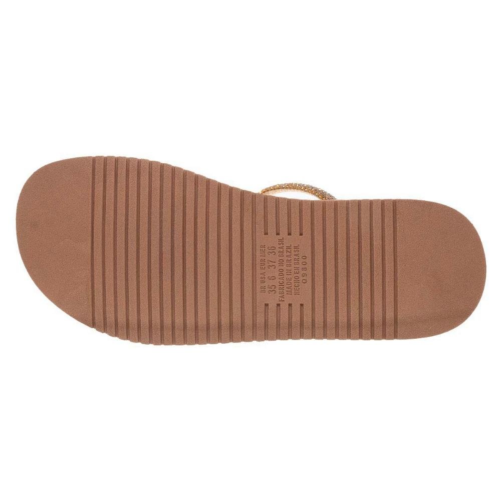 Sandália Rasteira Papete Feminina Mississipi MI715 Bronze Dourado 4