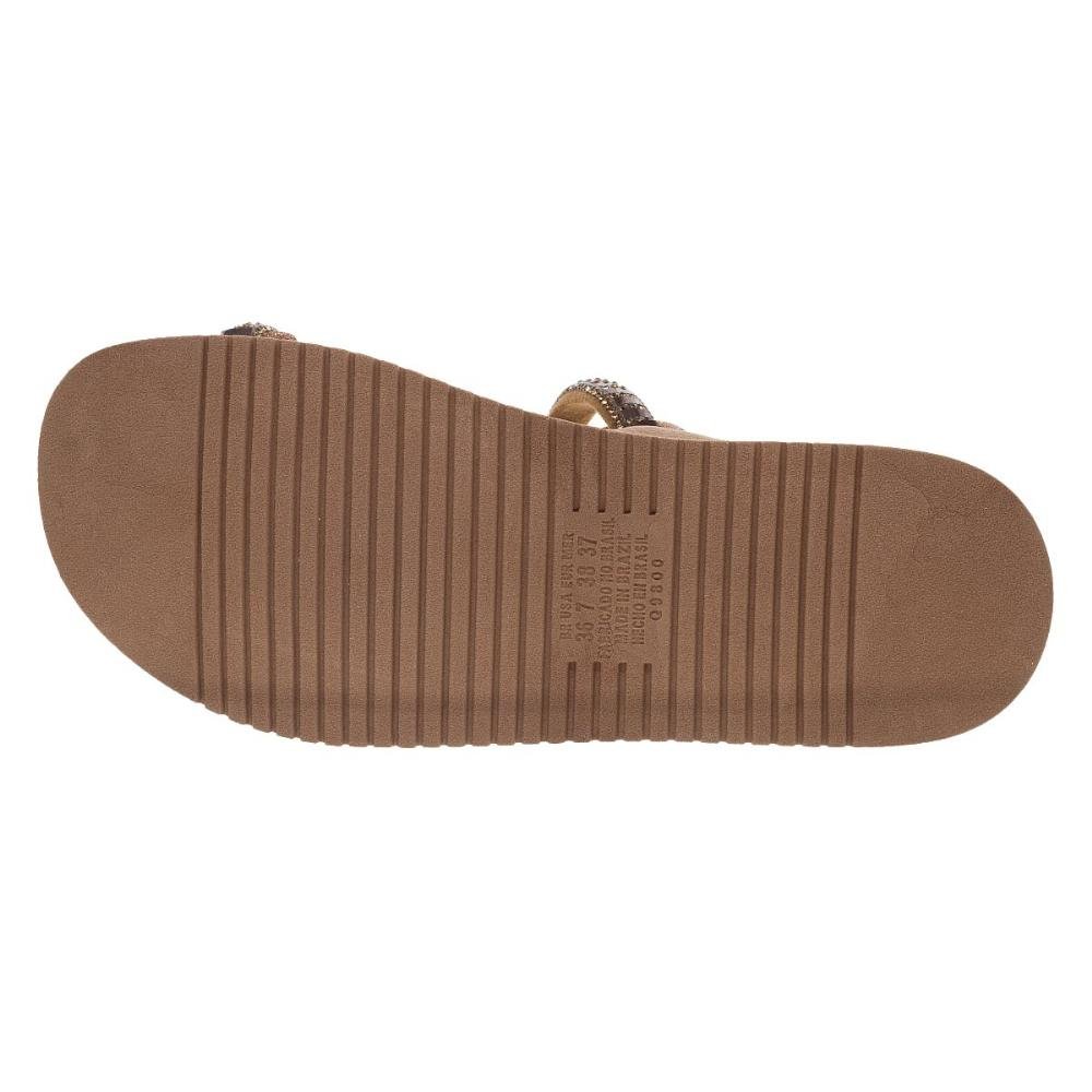 Tamanco Feminino Flatform Mississipi MB301 Rose Marrom 4