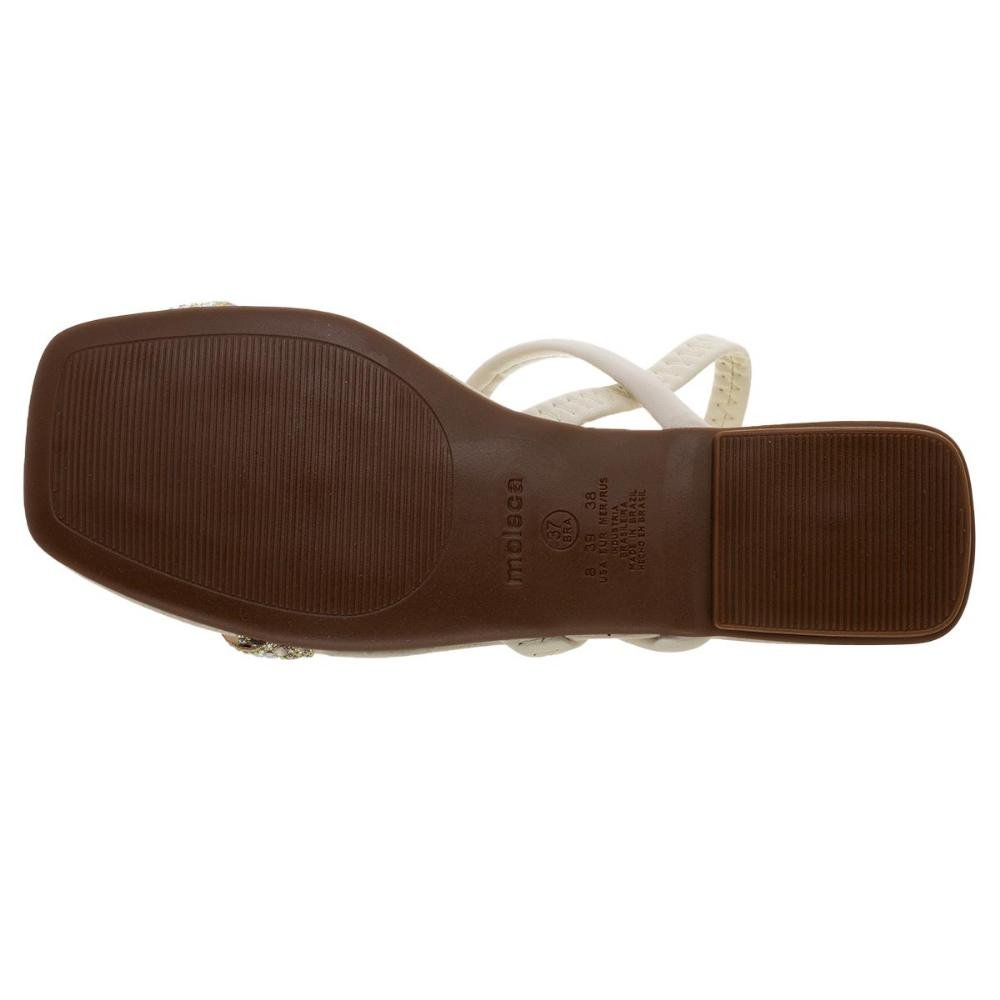 Sandália Rasteira Feminina Moleca 5462.132 Off Whithe Branco 4