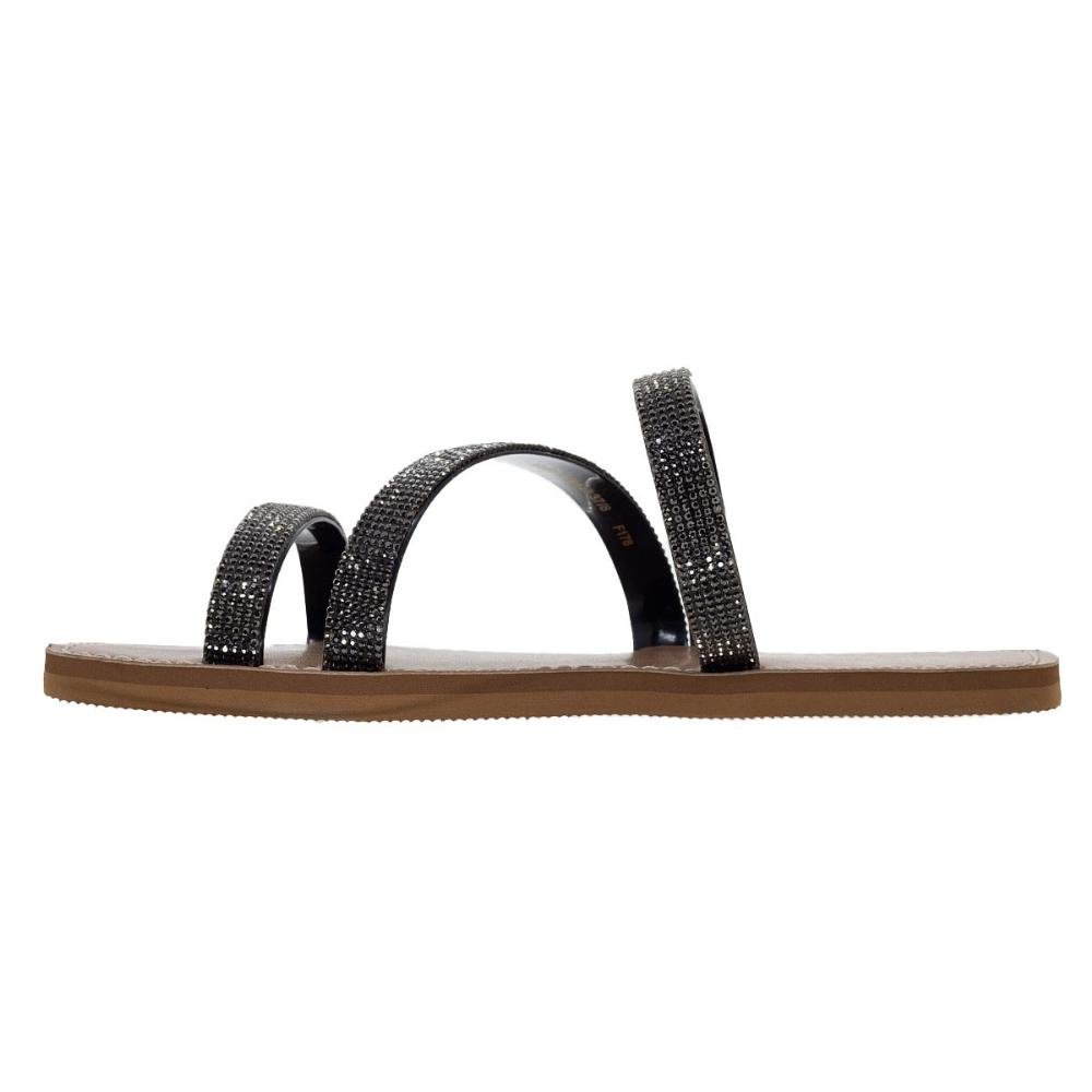 Rasteira Feminina Brizza Z190619 Preto Preto 2