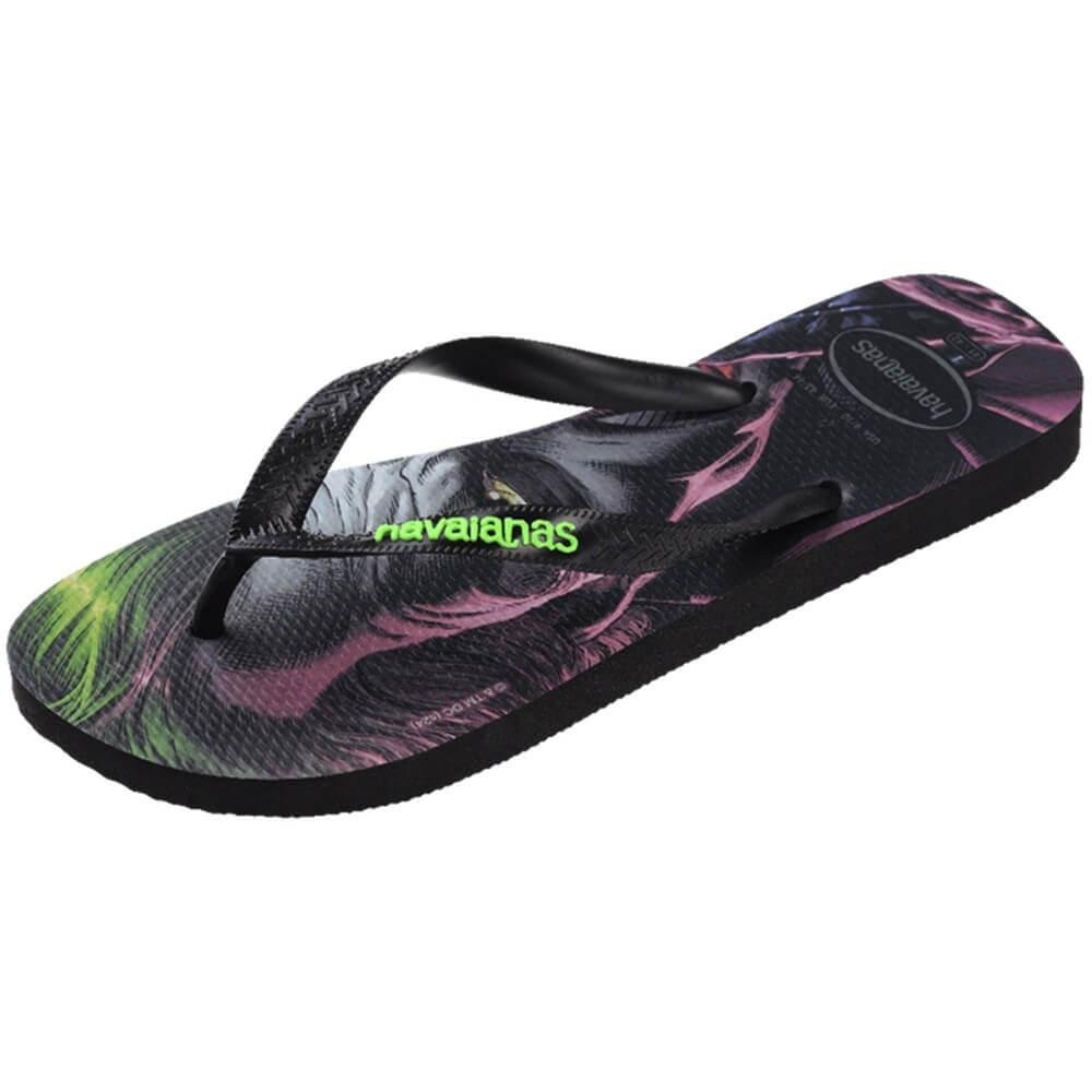 Chinelo Havaianas Masculino Top Herois DC Preto Preto 4