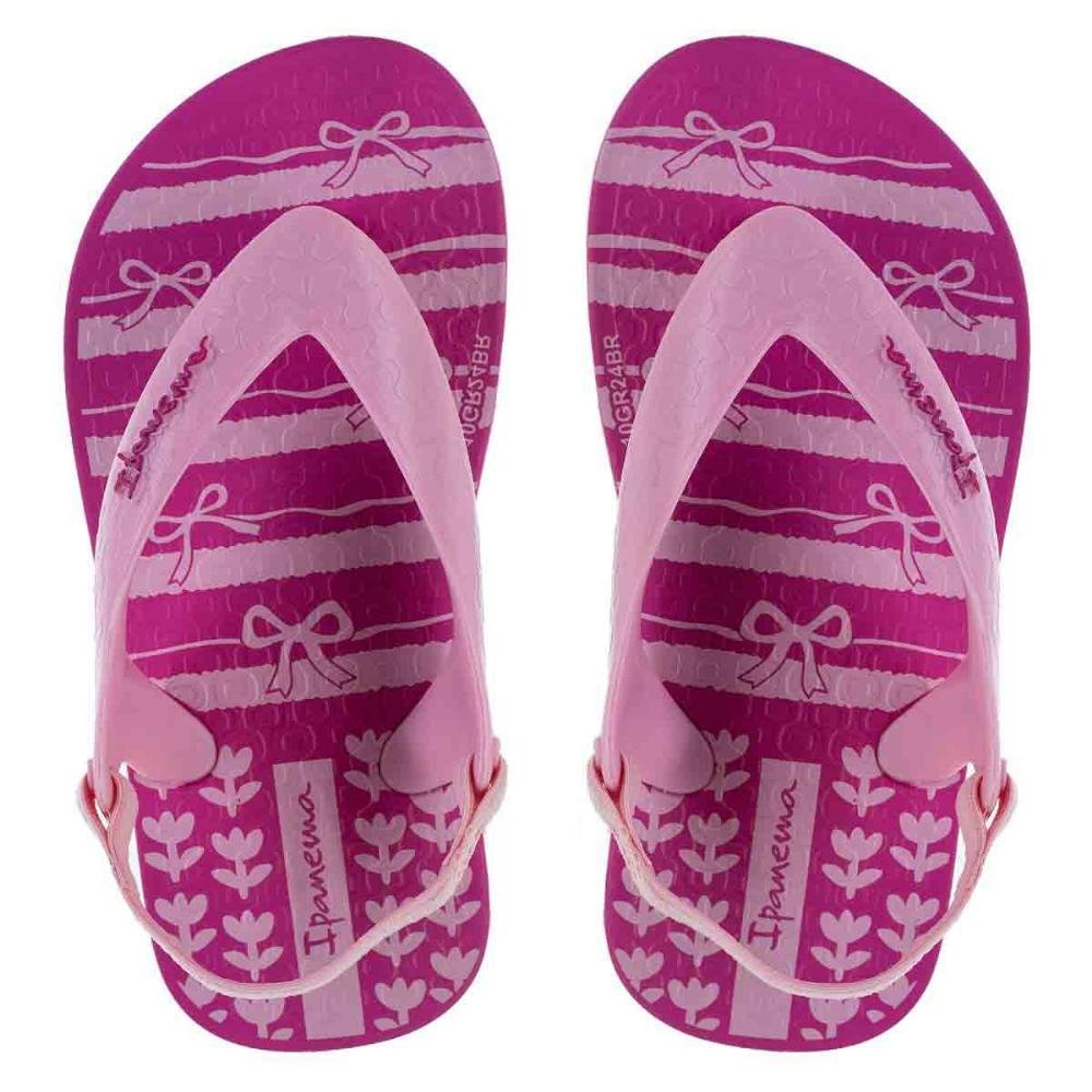 Chinelo Infantil Menina Ipanema Classic Baby 27011 Rosa Rosa 1