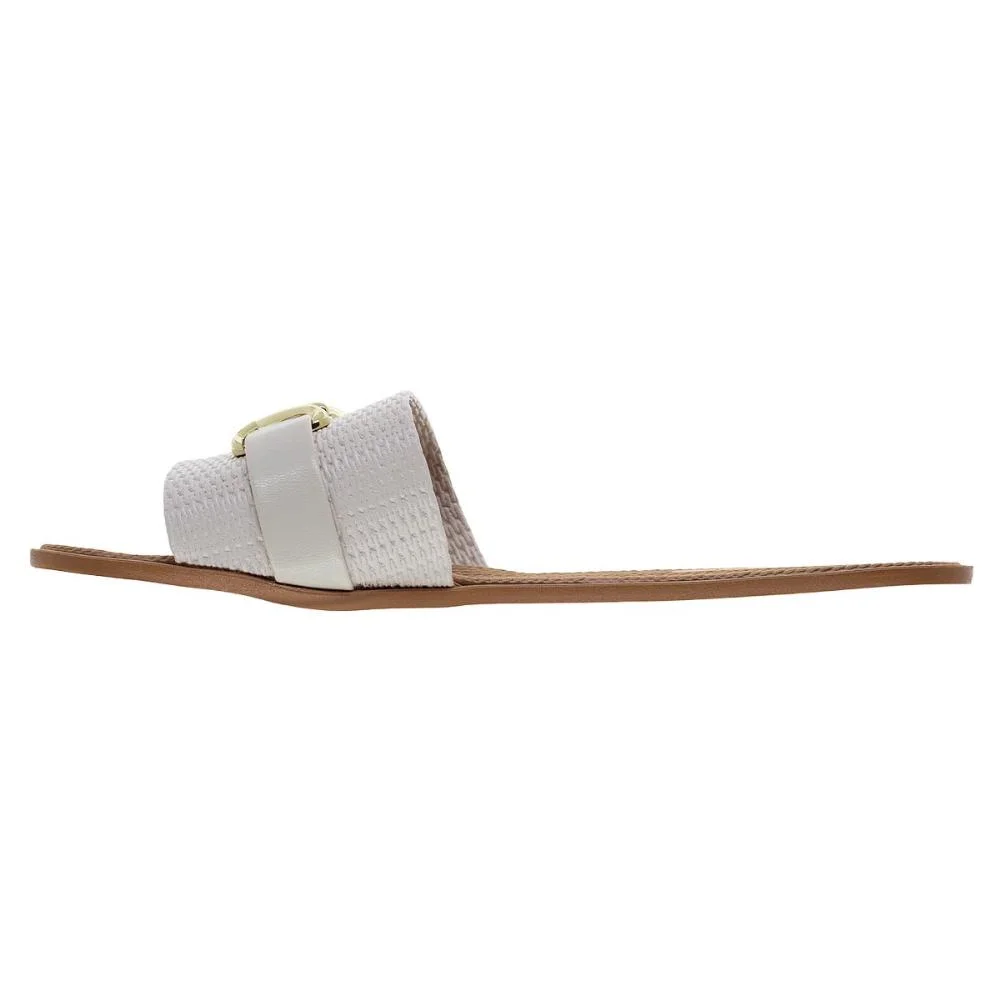 Rasteira Feminina Moleca 5297.472 Off White Branco 2