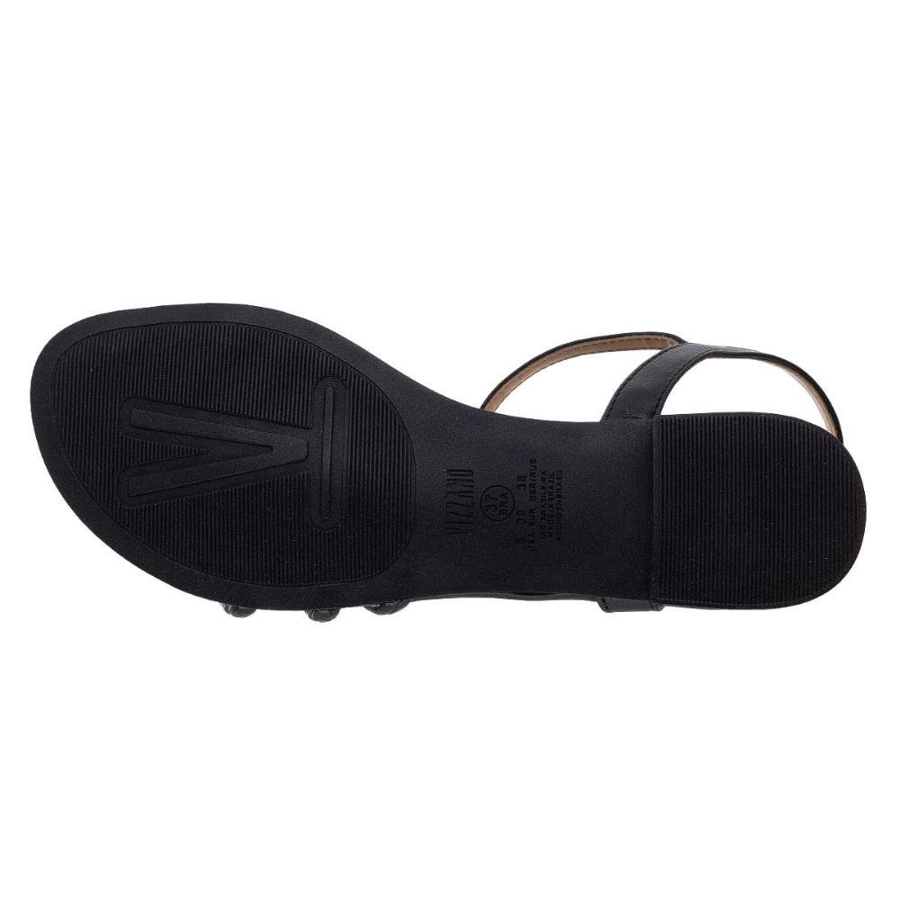 Sandália Rasteira Feminina Vizzano 6528.100 Preta Preto 4