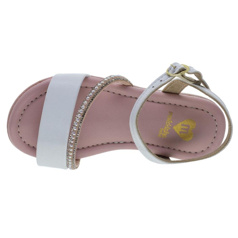 Sandália Rasteira Infantil Menina Molekinha 2114.277 Branco Branco 3