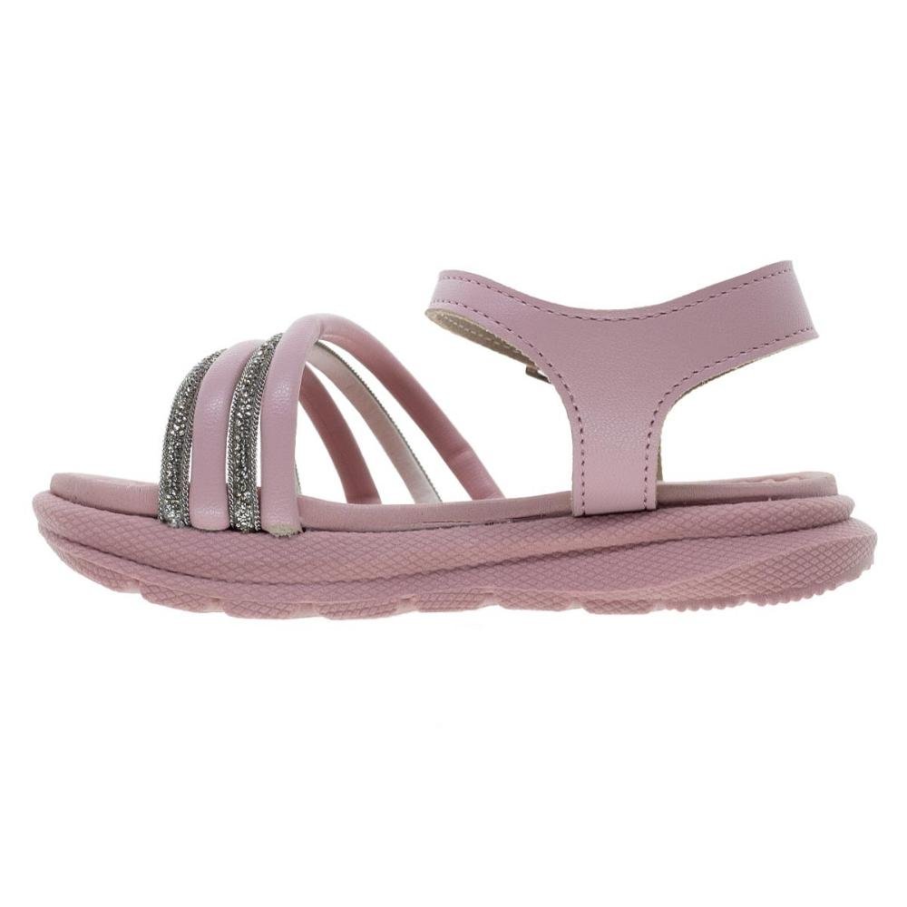 Sandália Rasteira Infantil Menina Molekinha 2734.104 Rosa Rosa 2