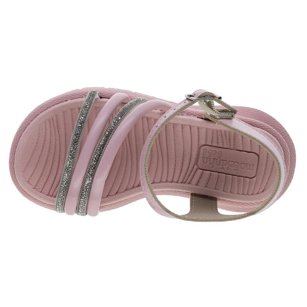Sandália Rasteira Infantil Menina Molekinha 2734.104 Rosa Rosa 3
