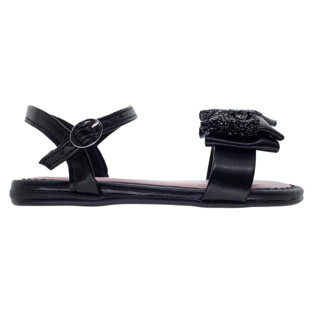 Sandália Rasteira Infantil Menina Molekinha 2112.787 Preto Preto 1