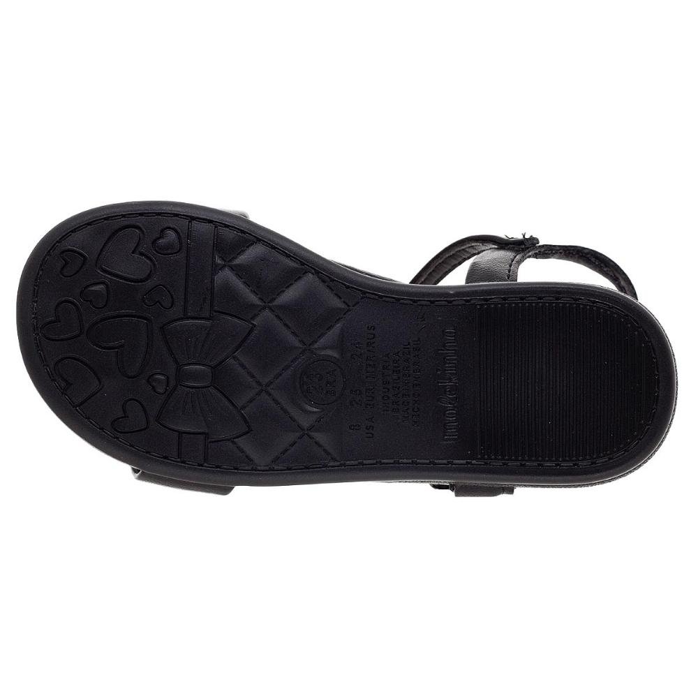 Sandália Rasteira Infantil Menina Molekinha 2112.787 Preto Preto 4