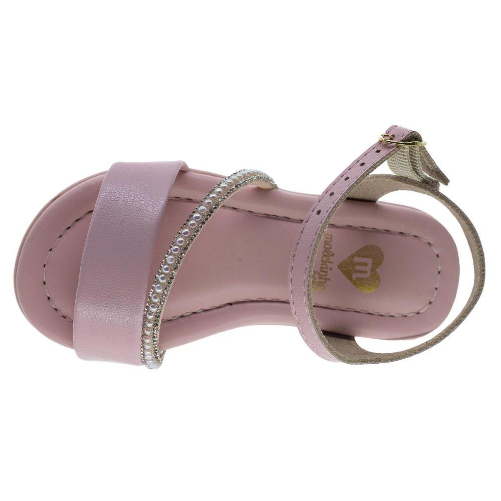 Sandália Rasteira Infantil Menina Molekinha 2114.277 Rosa Rosa 3