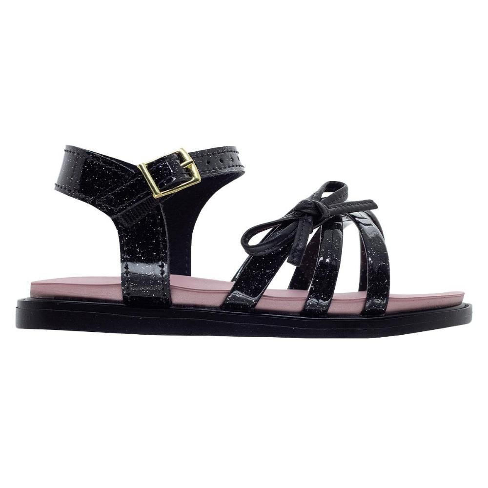 Sandália Rasteira Infantil Menina Molekinha 2714.222 Preto Preto 1