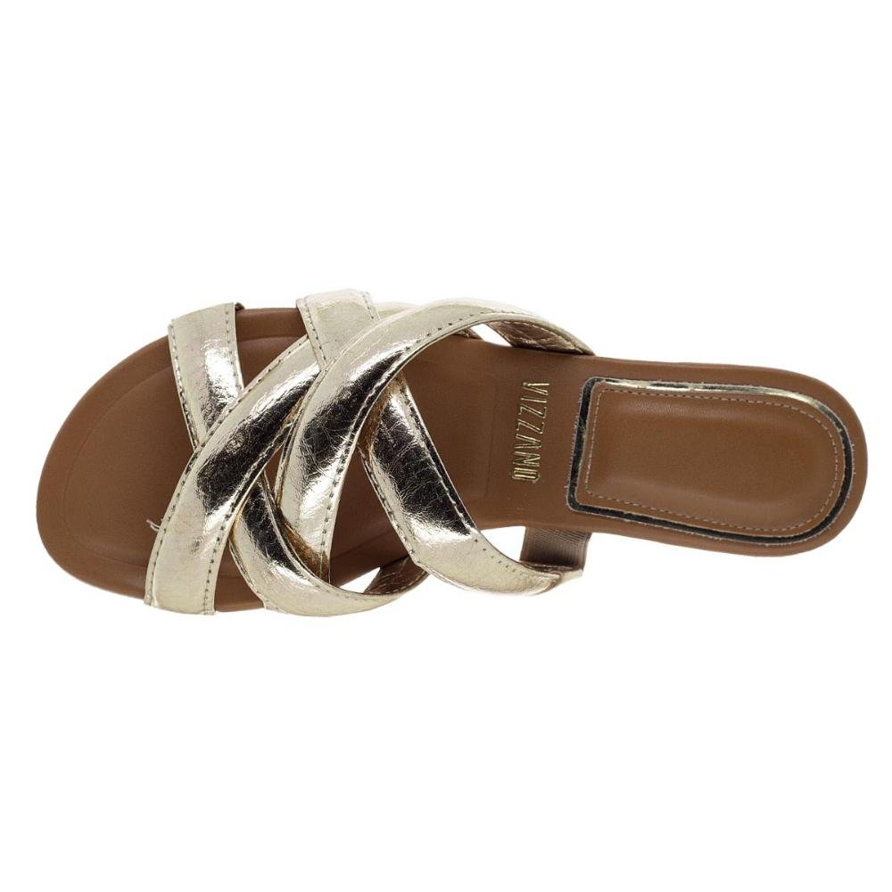 Rasteira Feminina Vizzano 6528.102 Dourada Dourado 3