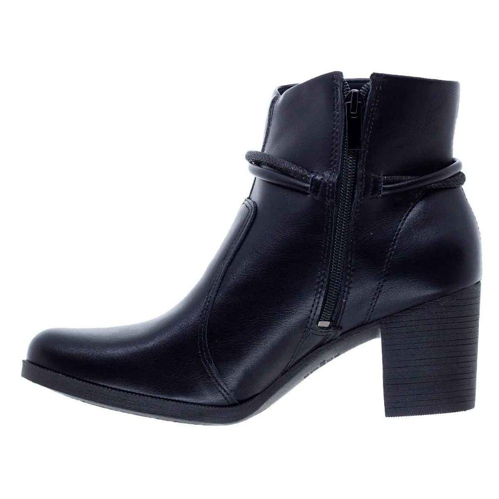 Bota Cano Curto Feminina Salto Bloco Dakota G9641 Preta Preto 2