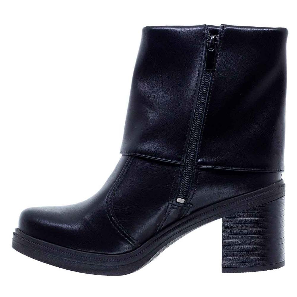 Bota Cano Curto Feminina Dakota G9882 Preto Preto 2