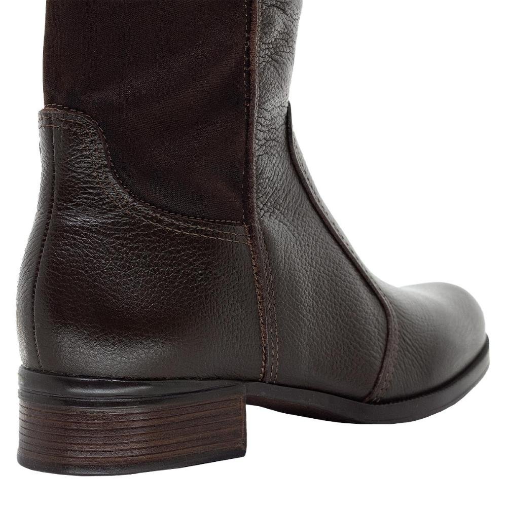 Bota Montaria Cano Longo Feminina Pegada 282063 Marrom Marrom 3