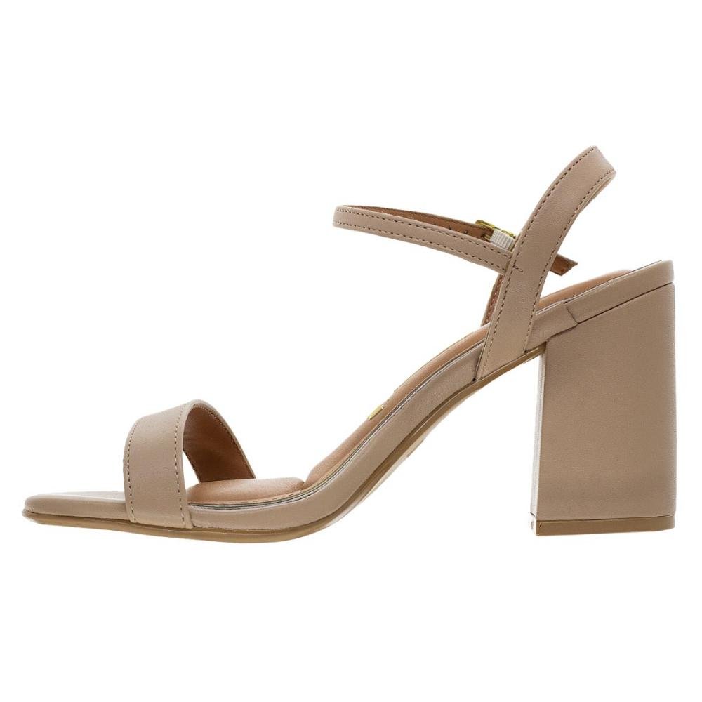 Sandália Salto Médio Feminina Vizzano 6409.208 Bege Bege 2